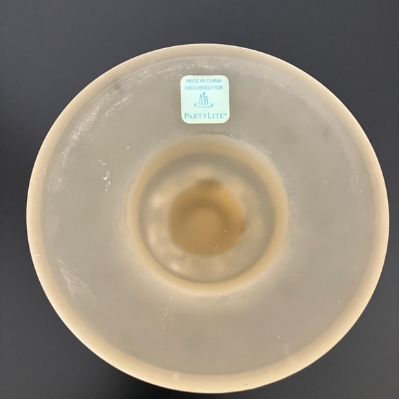 Partylite Retro Amber Frost Glass Candleholder - Picture 3 of 6